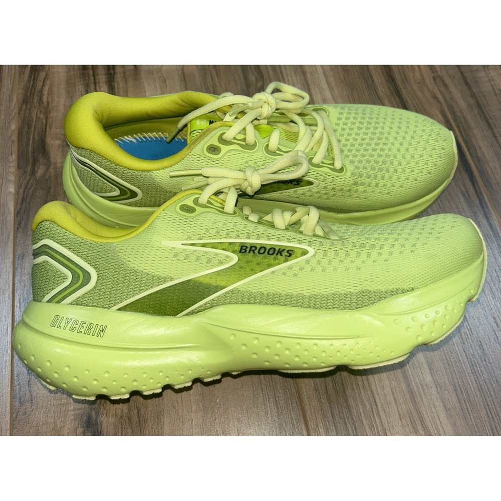 Brooks Glycerin 21 Lovebird Pale Yellow Lime‎ Running Shoes Men's Size 9 D